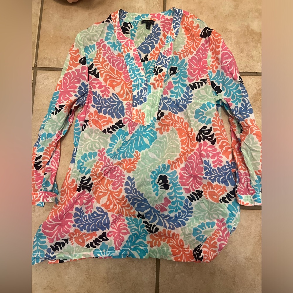 Womens Talbots Multi Color Summer Tunic